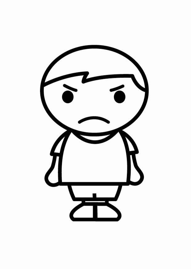 enfadado Dibujo para colorear enfadado