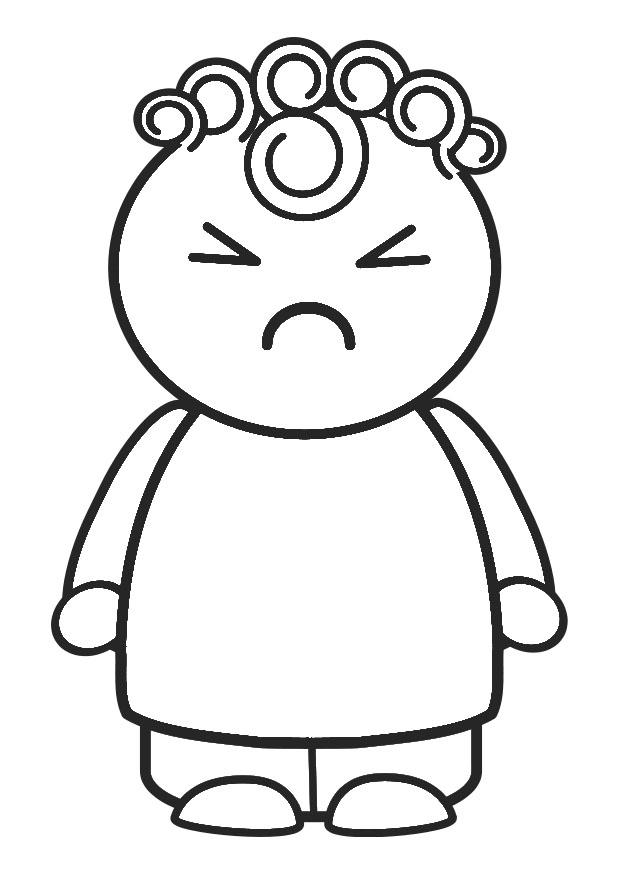enfadado Dibujo para colorear enfadado