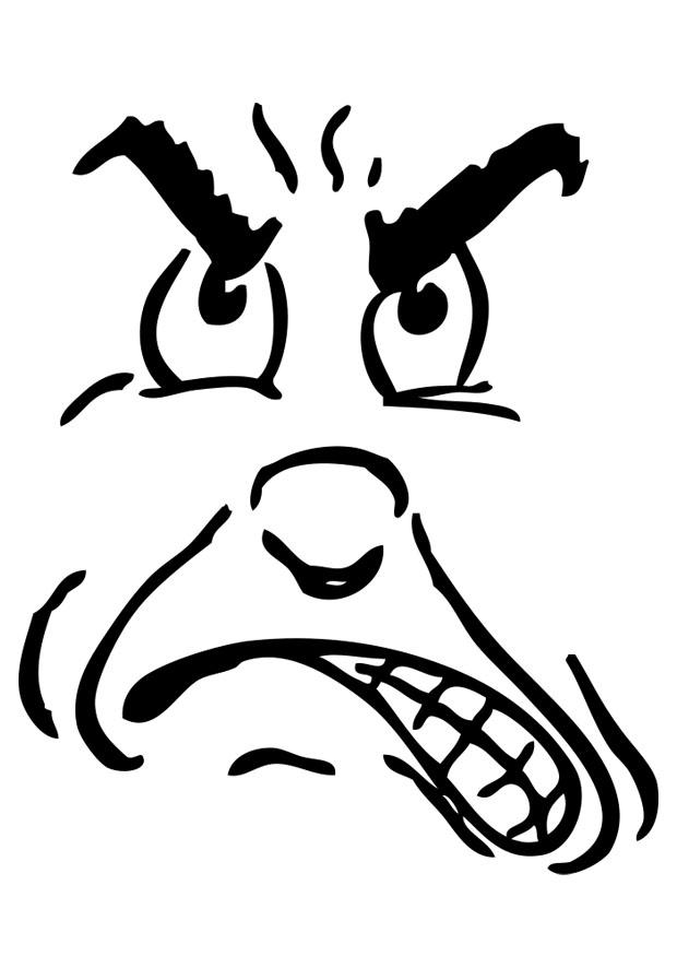 Dibujo para colorear enfado