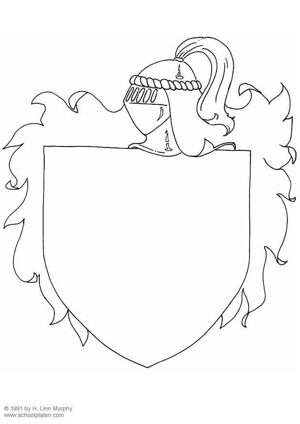 Dibujo para colorear escudo