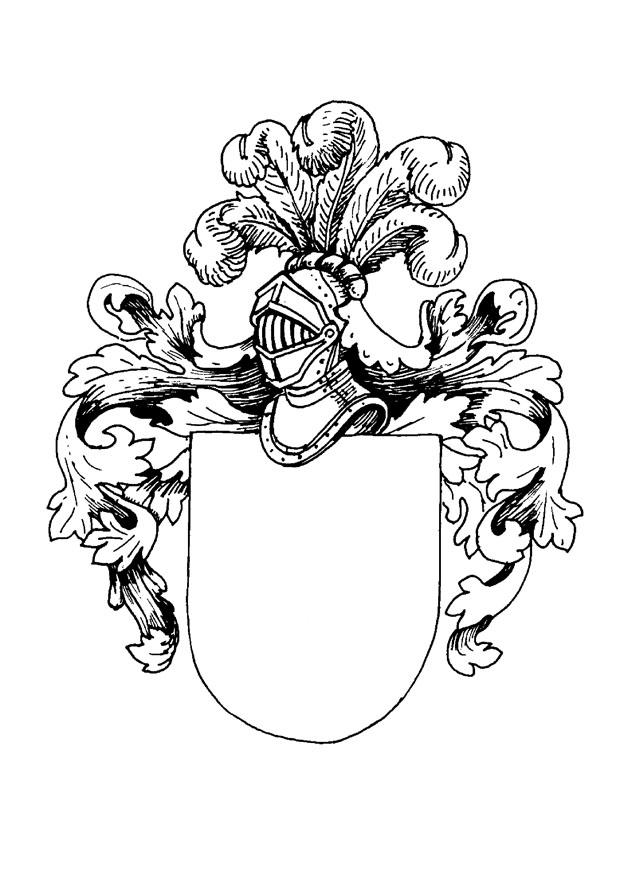 Dibujo para colorear escudo de armas