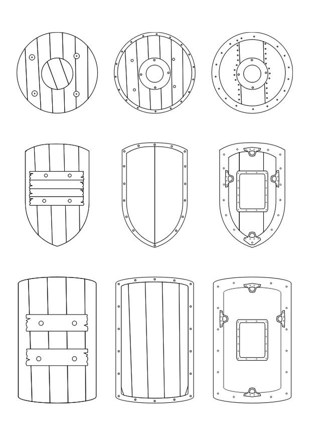 escudos Dibujo para colorear escudos