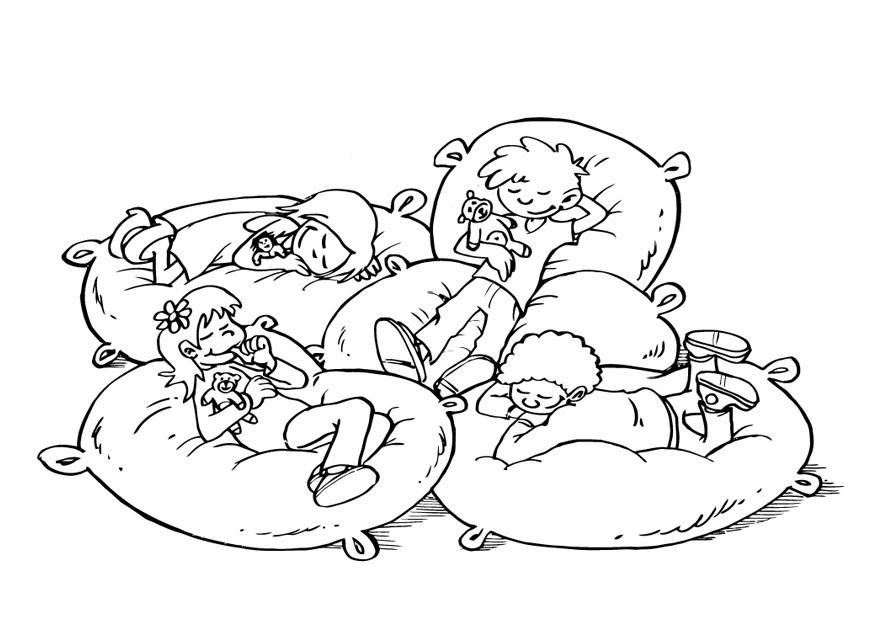 espacio para dormir Dibujo para colorear espacio para dormir
