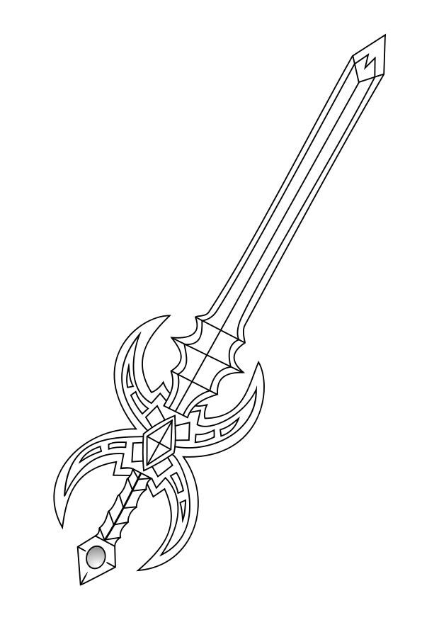 espada Dibujo para colorear espada