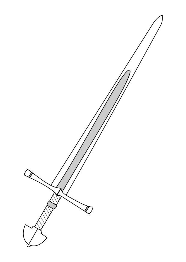 espada Dibujo para colorear espada