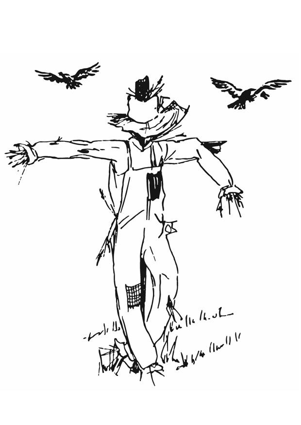 espantapA¡jaros Dibujo para colorear espantapA¡jaros