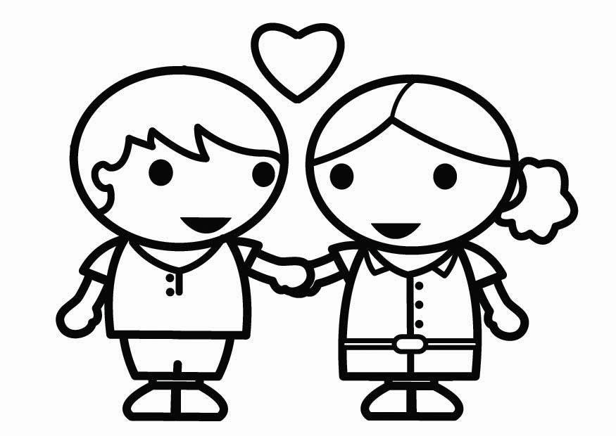 estar enamorado el dAa de san valentAn Dibujo para colorear estar enamorado el dAa de san valentAn