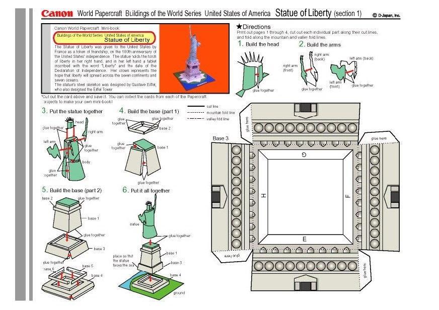 estatua de la libertad Manualidades estatua de la libertad