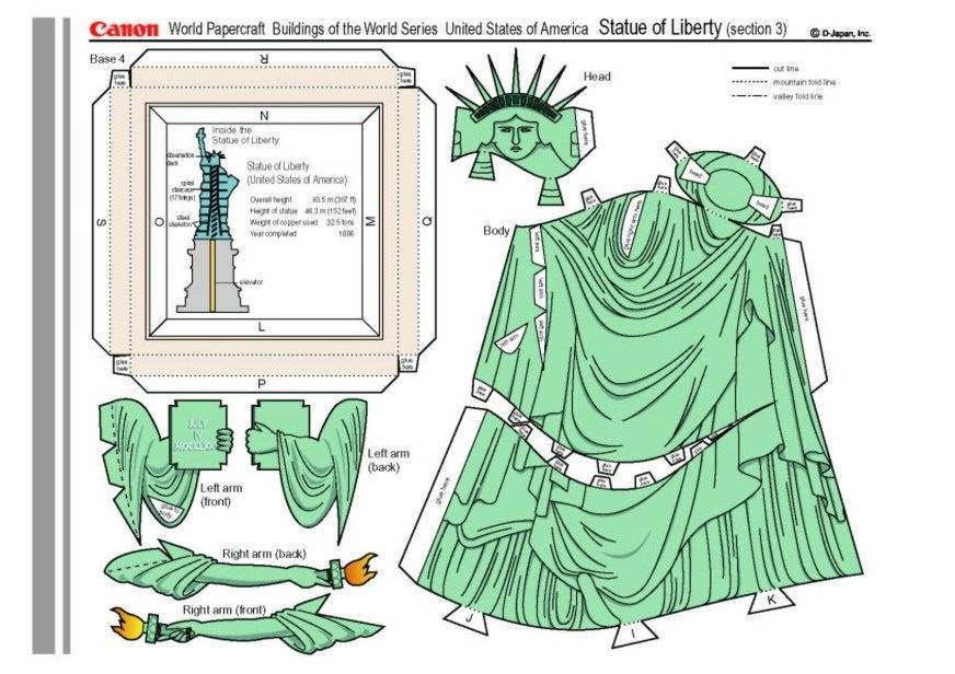 estatua de la libertad Manualidades estatua de la libertad
