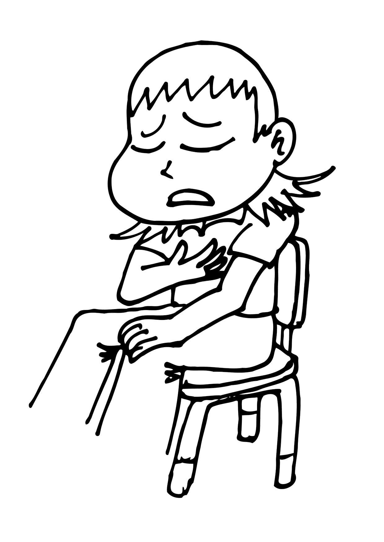 estoy enfermo Dibujo para colorear estoy enfermo