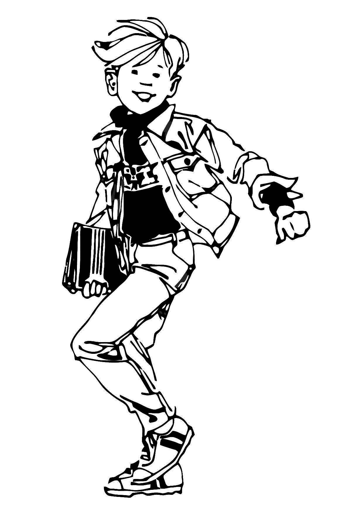 estudiante Dibujo para colorear estudiante