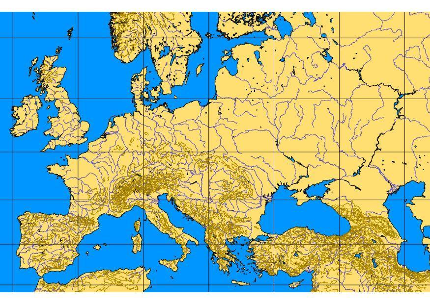 europa con alturas y rAos Imagen europa con alturas y rAos