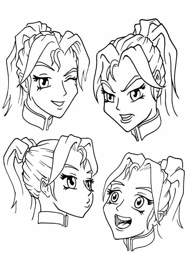 expresiones - emociones Dibujo para colorear expresiones - emociones