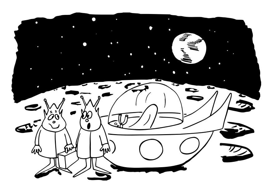 extraterrestres Dibujo para colorear extraterrestres