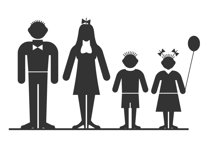 familia Dibujo para colorear familia