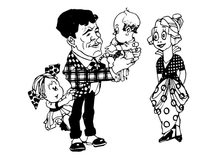 familia Dibujo para colorear familia
