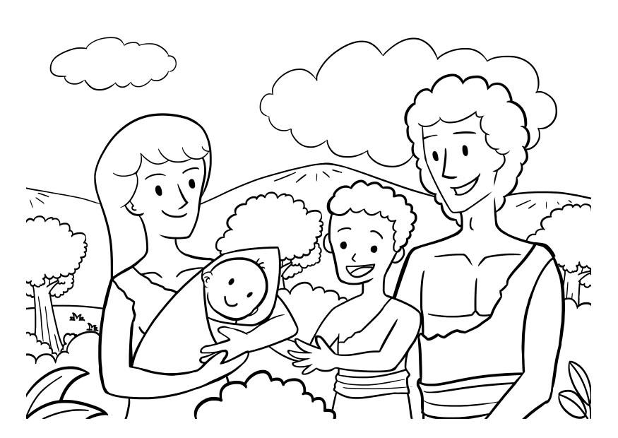 familia Dibujo para colorear familia