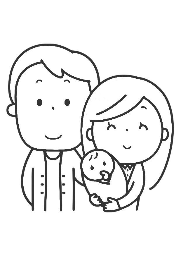 familia Dibujo para colorear familia
