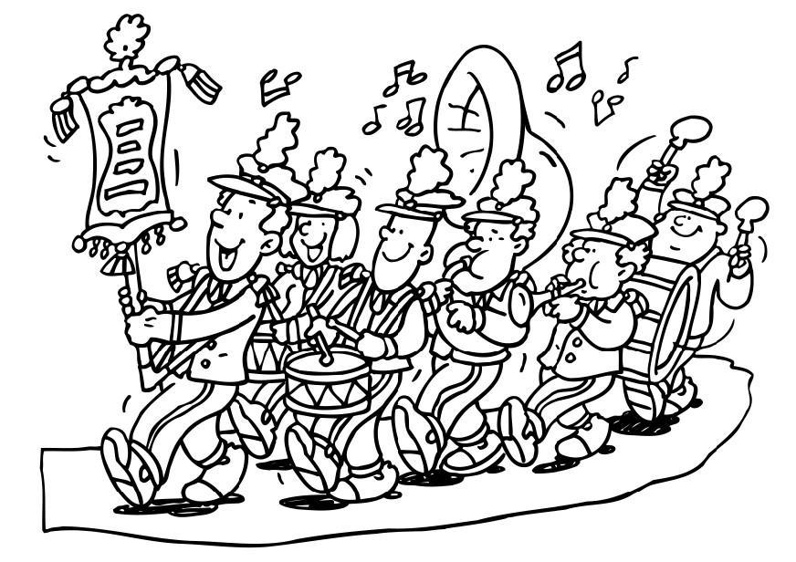 fanfarria Dibujo para colorear fanfarria