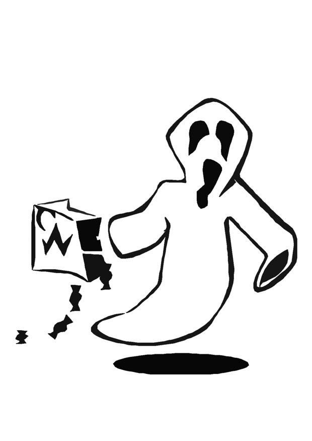 Dibujo para colorear fantasma