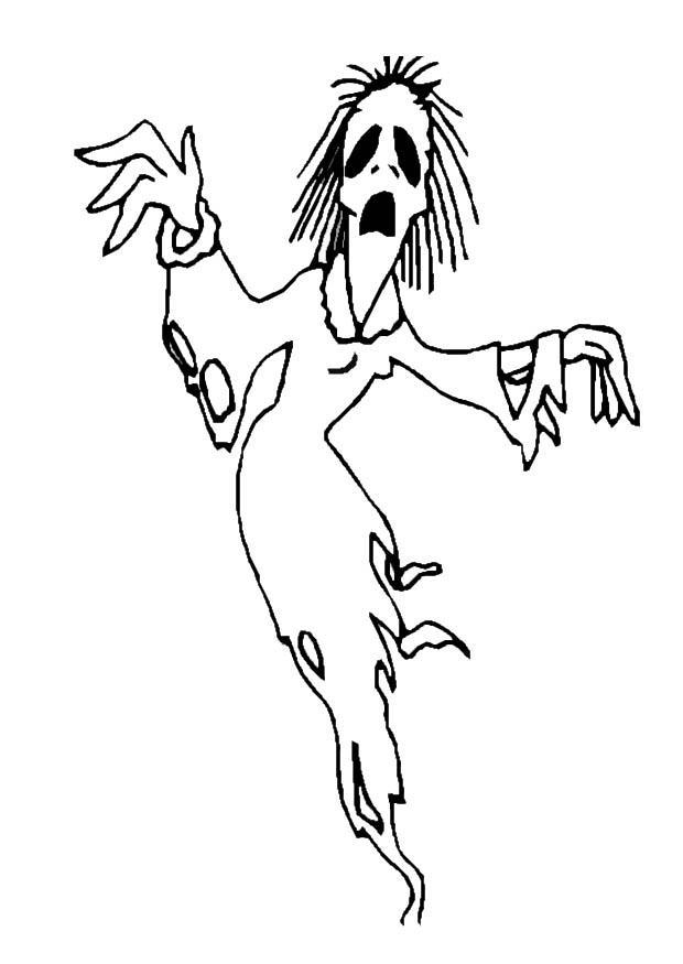 Dibujo para colorear fantasma