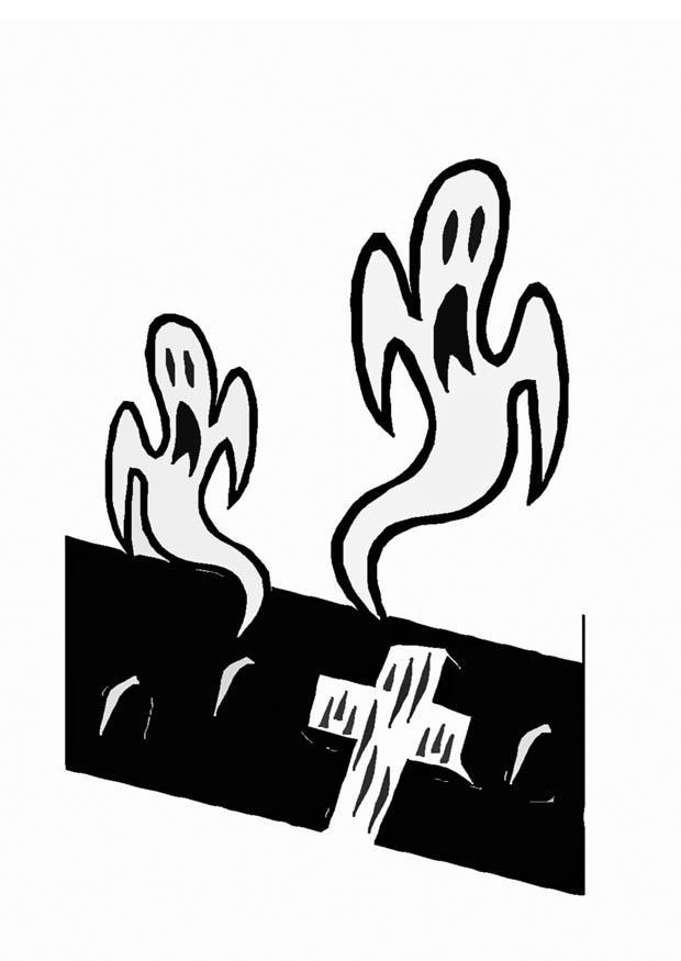 Dibujo para colorear fantasmas