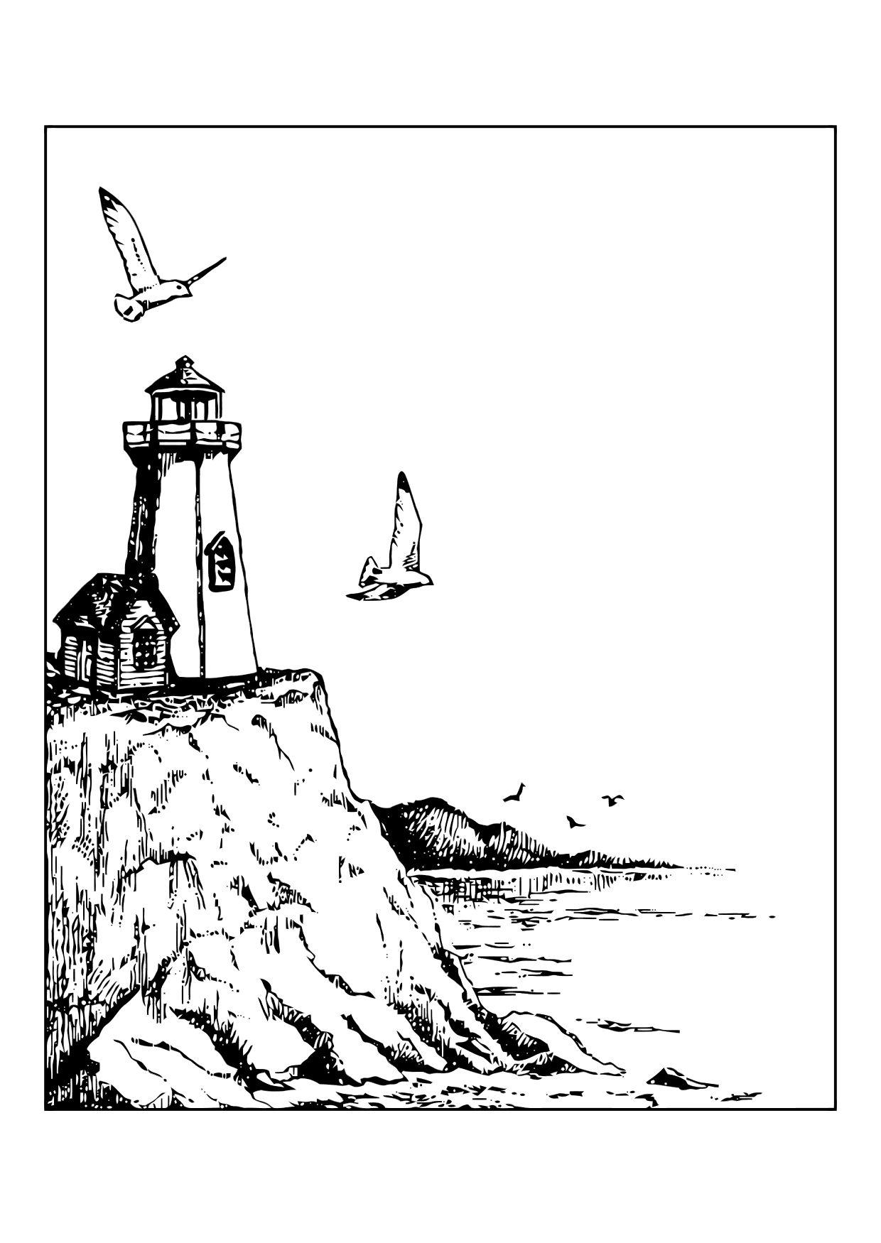 faro Dibujo para colorear faro