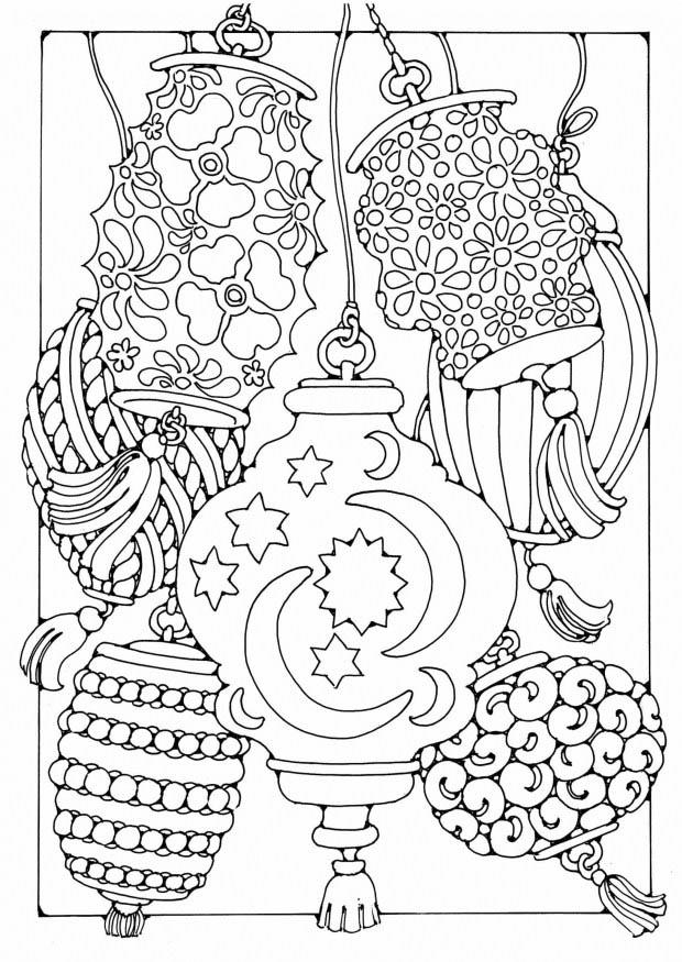 farolillos Dibujo para colorear farolillos