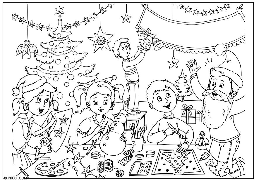 feliz navidad Dibujo para colorear feliz navidad