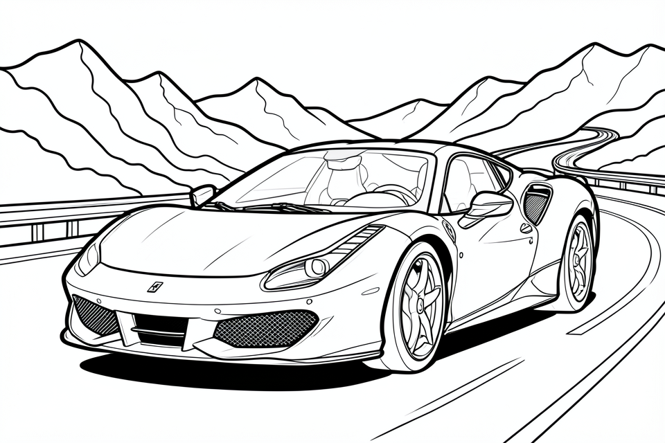 ferrari Dibujo para colorear ferrari
