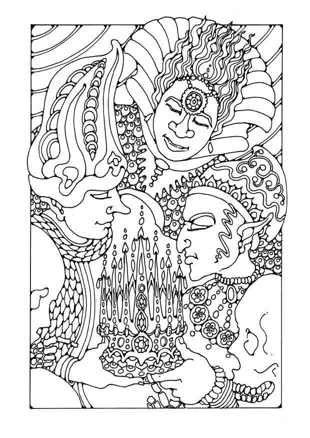 fiesta Dibujo para colorear fiesta