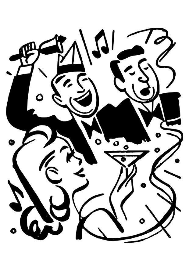 fiesta Dibujo para colorear fiesta