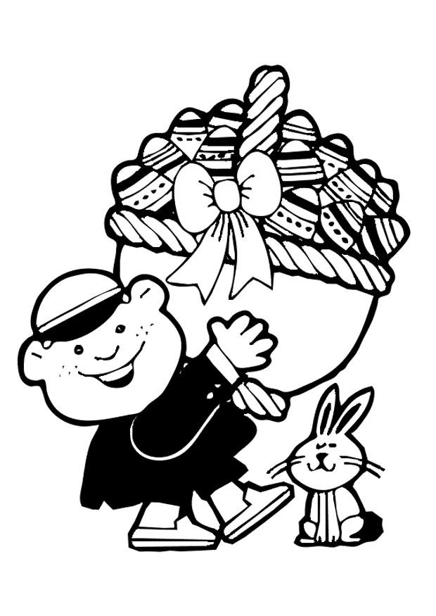 fiesta de pascua Dibujo para colorear fiesta de pascua