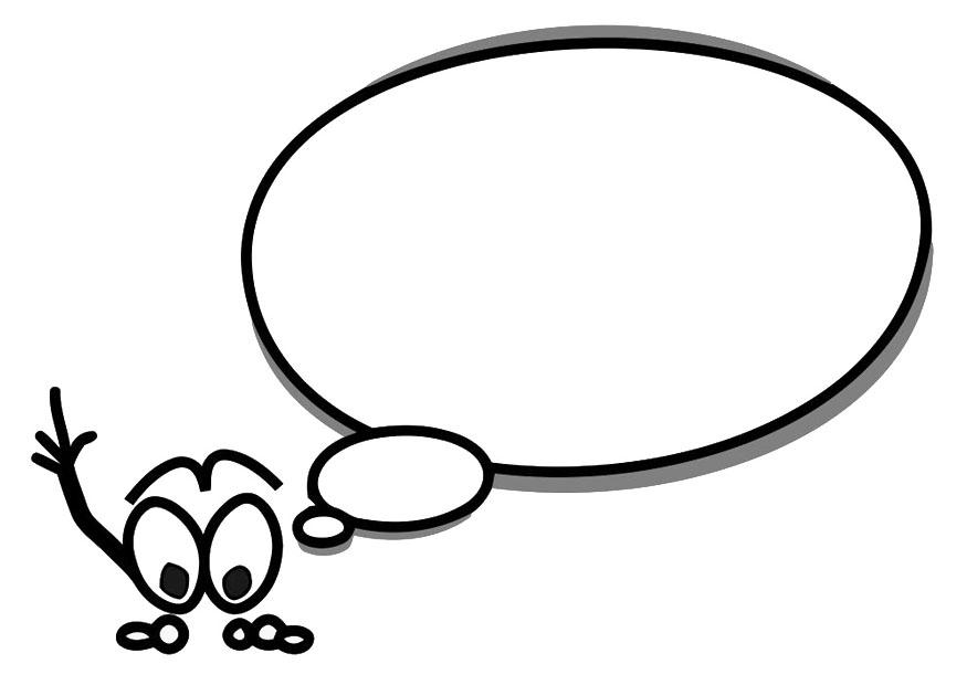 figura con globo de texto Dibujo para colorear figura con globo de texto