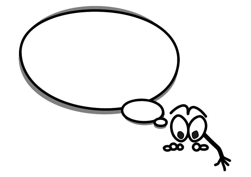 figura con globo de texto Dibujo para colorear figura con globo de texto