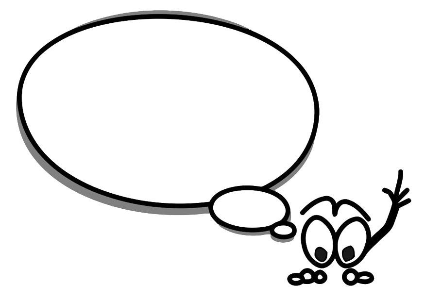 figura con globo de texto Dibujo para colorear figura con globo de texto