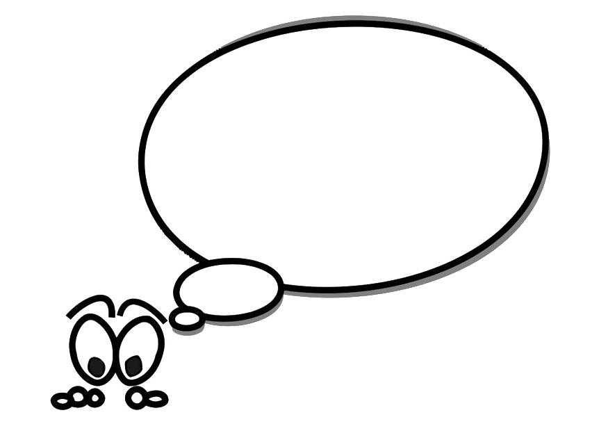 figura con globo de texto Dibujo para colorear figura con globo de texto