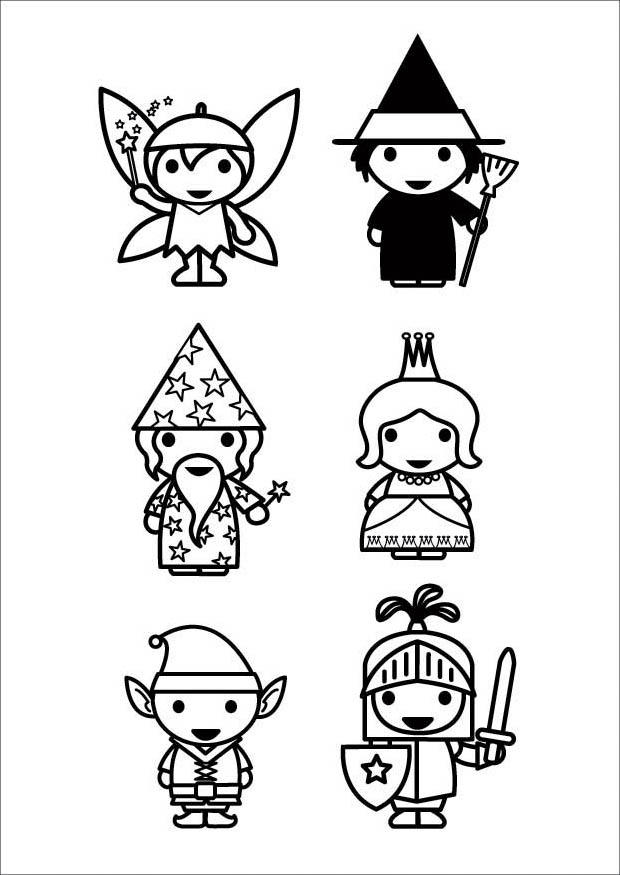 figuras de cuento Dibujo para colorear figuras de cuento