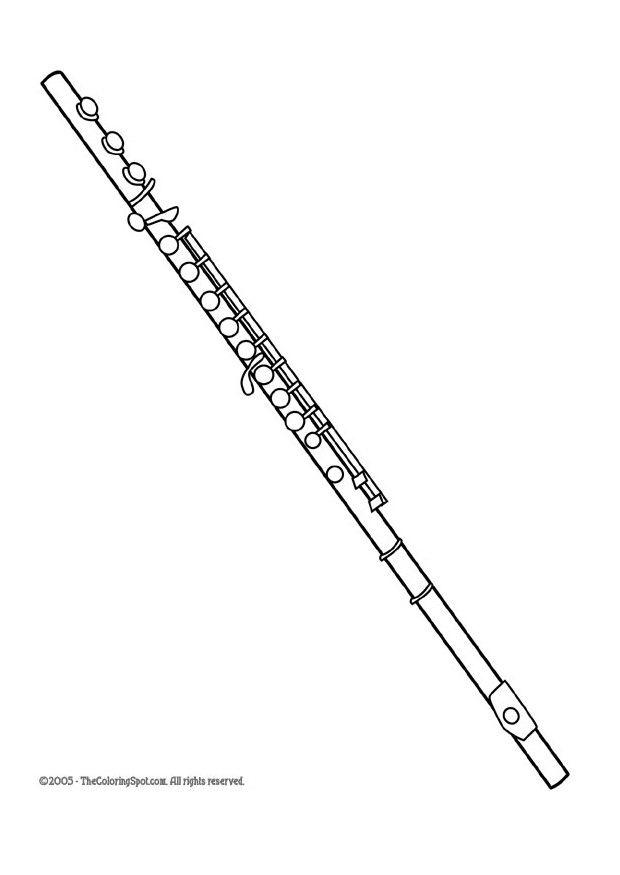 Dibujo para colorear flauta
