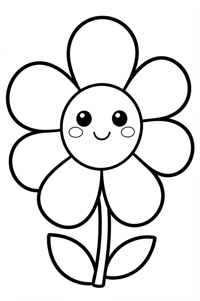 flor alegre Dibujo para colorear flor alegre