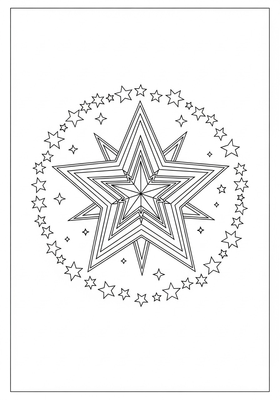 Dibujo para colorear flor de pascua