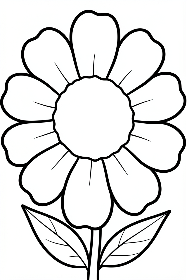 flor grande Dibujo para colorear flor grande