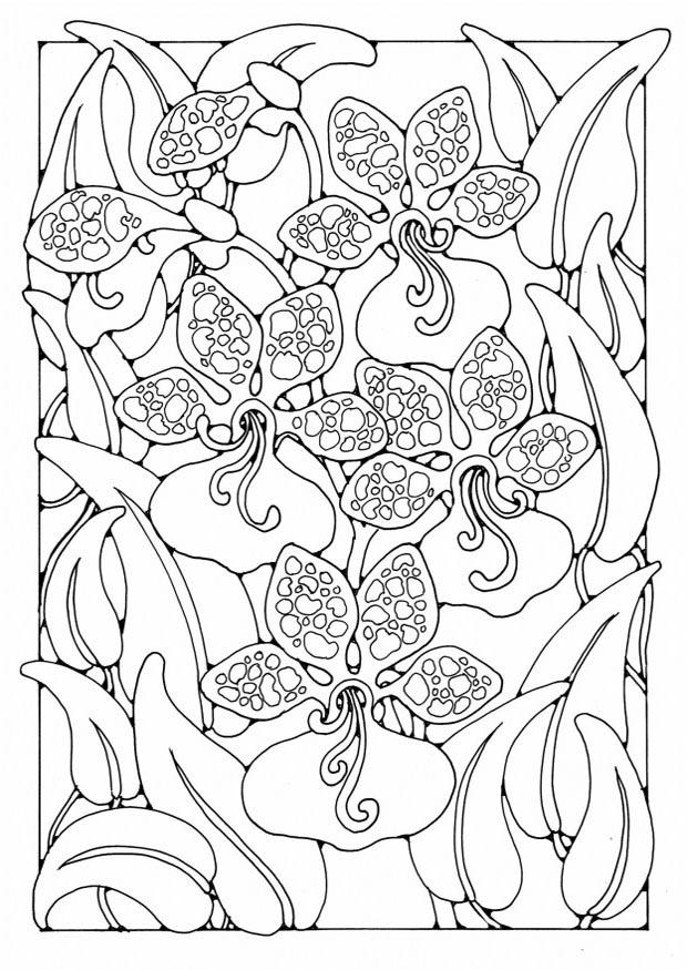 Dibujo para colorear flores