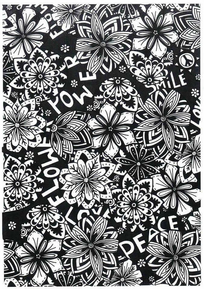 flores Dibujo para colorear flores