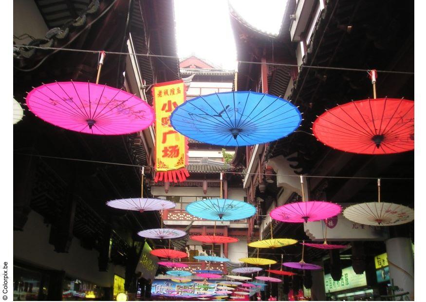 Foto calle comercial de shangai