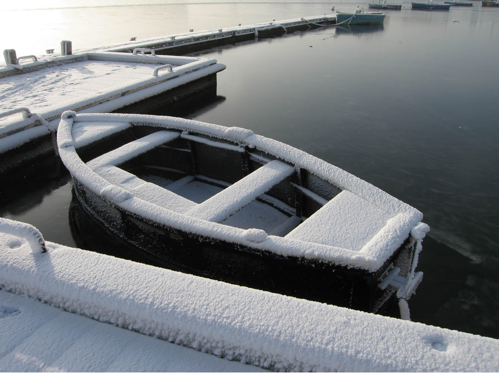 Foto invierno-barquito