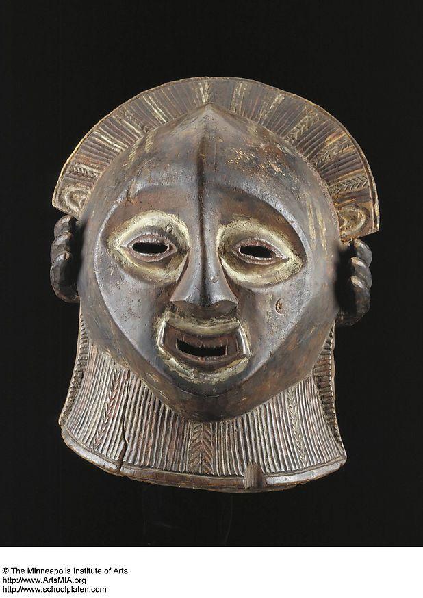 Foto mA¡scara del congo del siglo xix