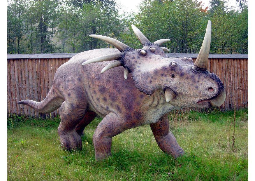 Foto rA©plica de styracosaurus