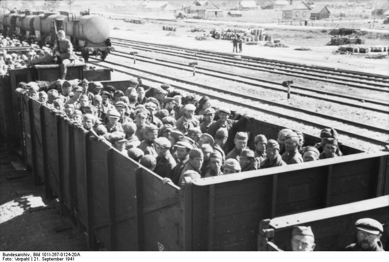 Foto rusia - transporte de prisioneros de guerra