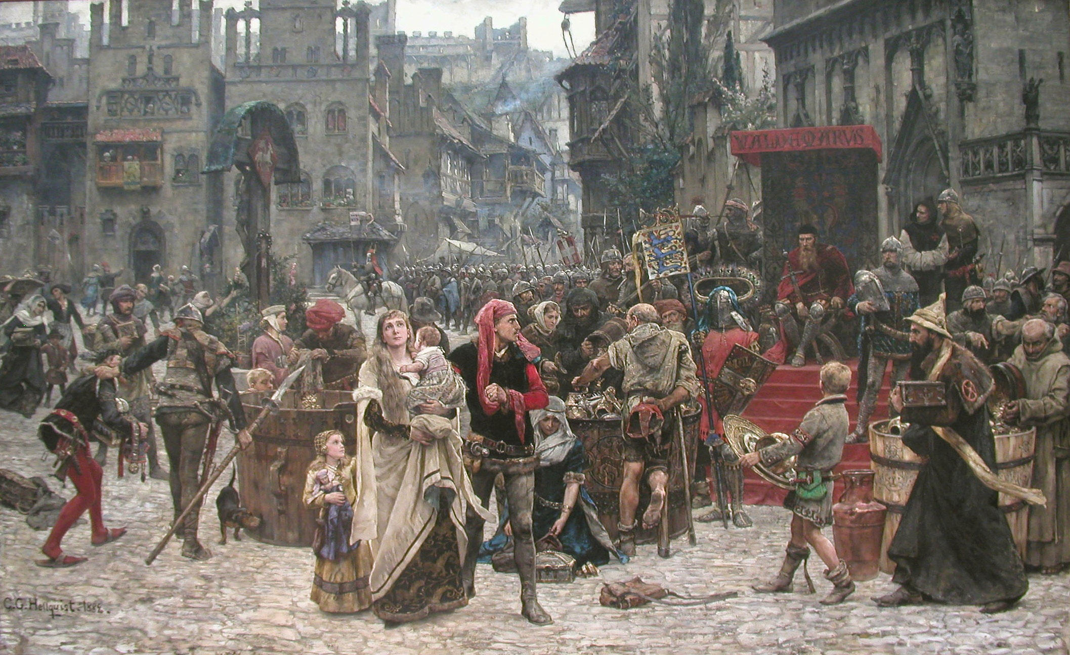 Foto saqueo por valdemar atterdag en visby, 1361
